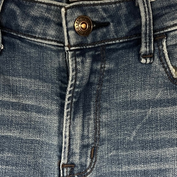 Abercrombie & Fitch Jeans Size 4/27 Short Blue Harper Low Rise Ankle Frayed Hem - Picture 4 of 11